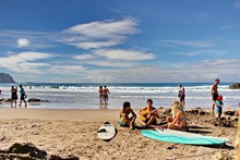 People at Hot Water Beach  - No P12